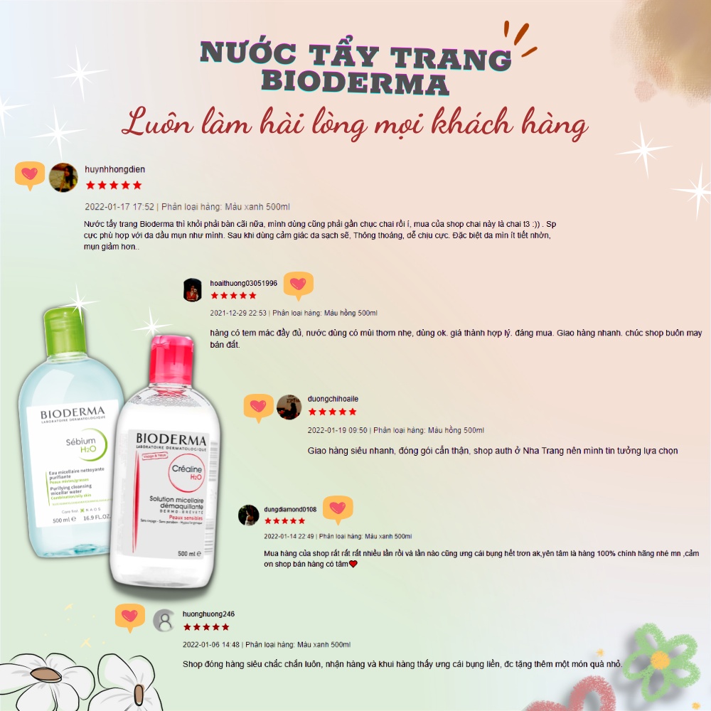 Nước tẩy trang Bioderma Pháp dành cho da dầu mụn và da nhạy cảm - Tem nhập khẩu chính hãng