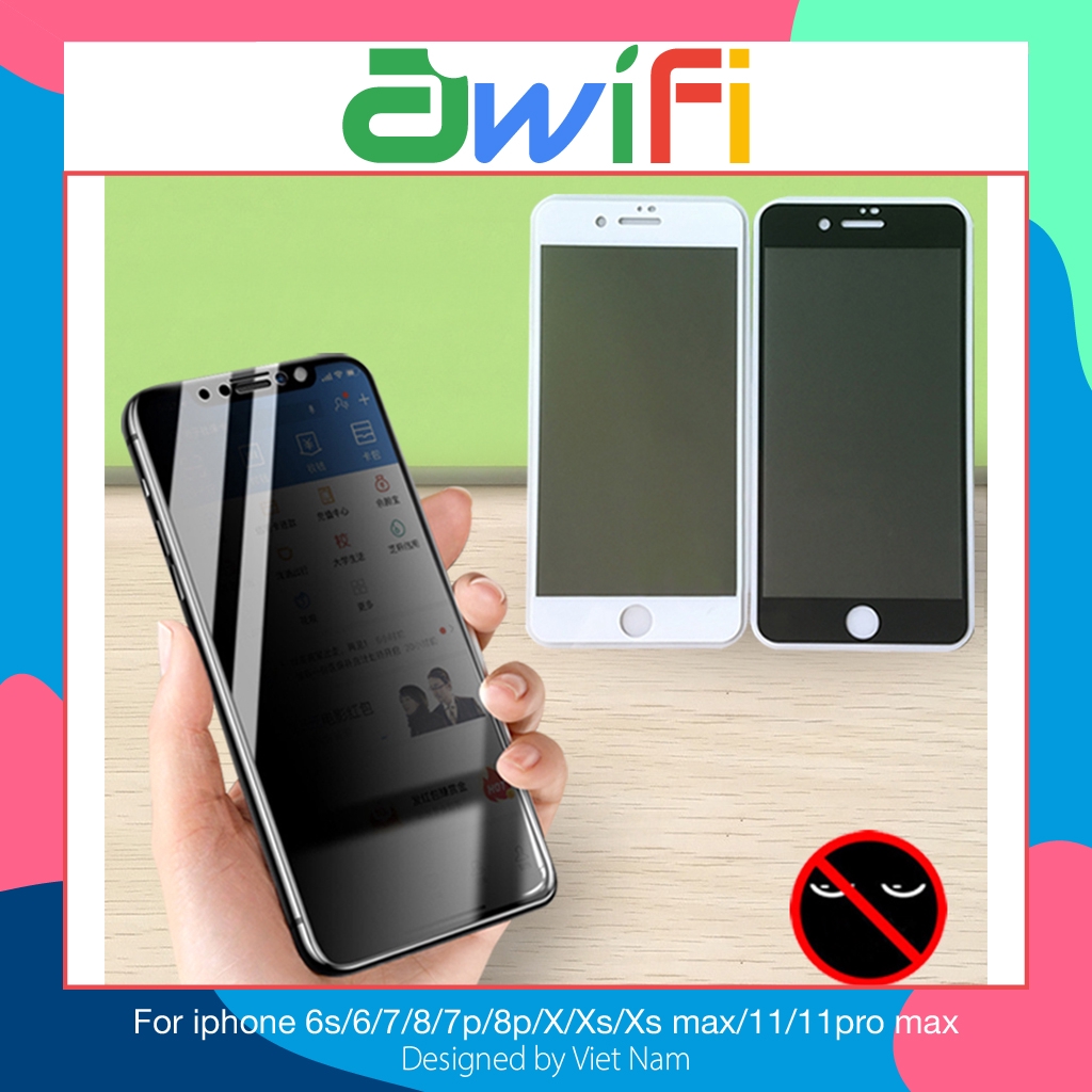 Kính cường lực iphone chống nhìn trộm 6/6plus/6s/6splus/7/7plus/8/8plus/x/xr/xs/11/12/pro/max/plus/promax - Awifi F2-5 | BigBuy360 - bigbuy360.vn