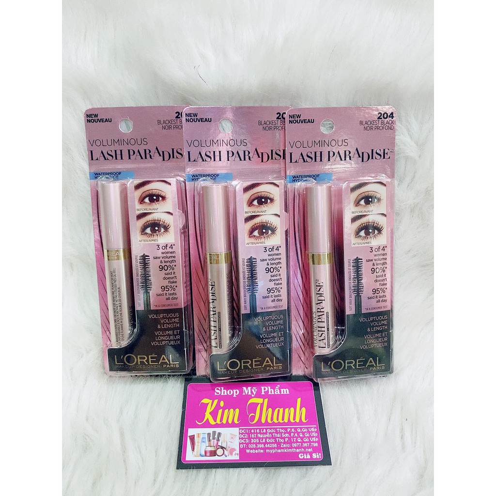 Mascara Loreal dài mi Voluminous Lash Paradise Waterproof