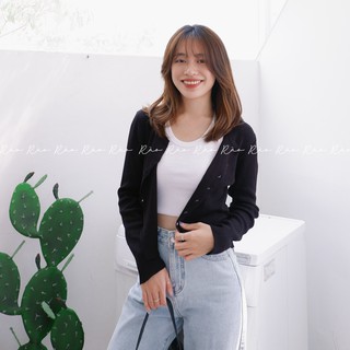 ÁO LEN CARDIGAN MỎNG DÁNG CROPTOP NỮ - ATD106
