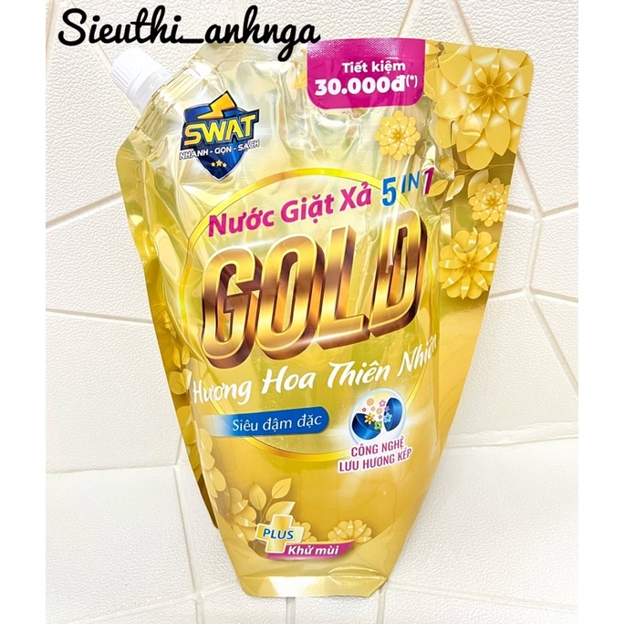 Nước giặt xả Swat 5in1 dạng túi 2,2L