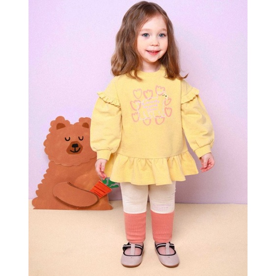 Legging cotton dài cho bé  đáp gấu Milkmile