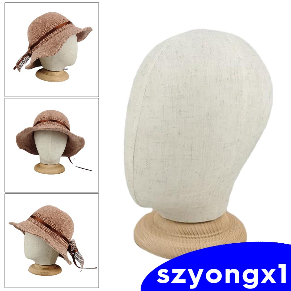 (Hàng Mới Về) Đầu Ma Nơ Canh Bằng Vải Canvas Trưng Bày Tóc Giả Tiện Dụng