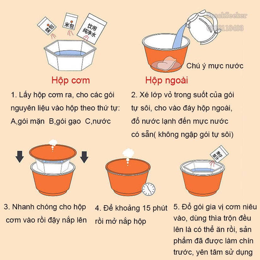 ( HÀNG SẴN ) CƠM TỰ SÔI TRÙNG KHÁNH ĂN LIỀN ĐỦ VỊ - ĐỒ ĂN VẶT TRUNG QUỐC - CƠM TỰ SÔI TIỆN LỢI - SNACKSEEKER | BigBuy360 - bigbuy360.vn
