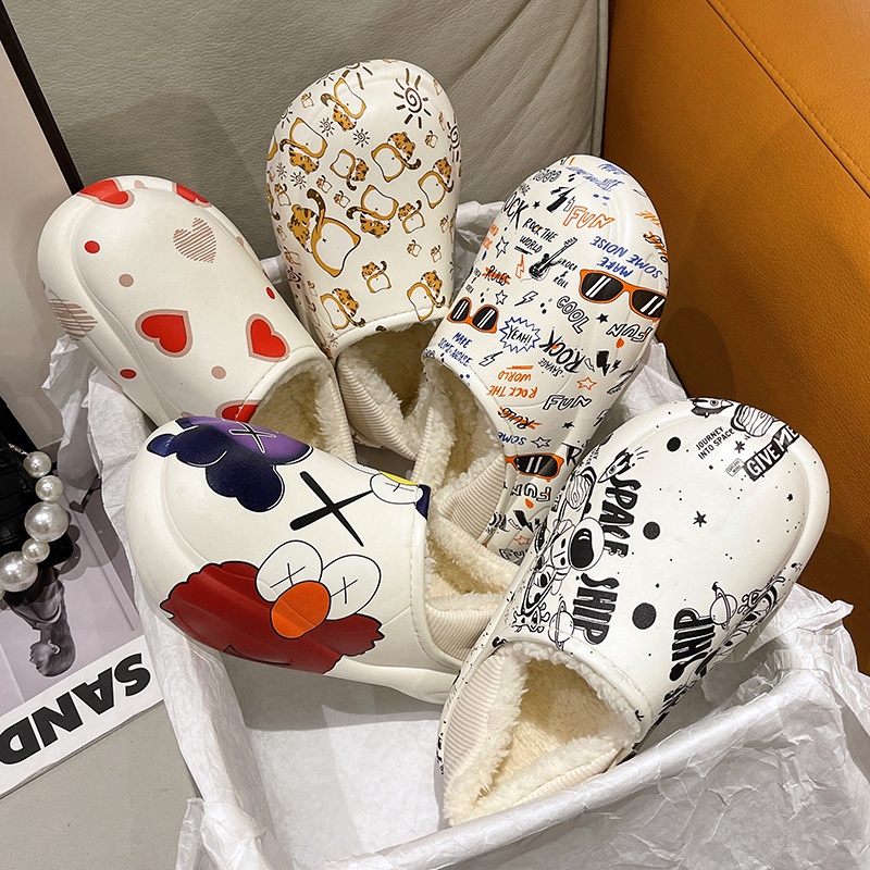 Tikp Dép Bông Nữ Giữ Ấm Chống Trượt 5 Màu Size 36-45