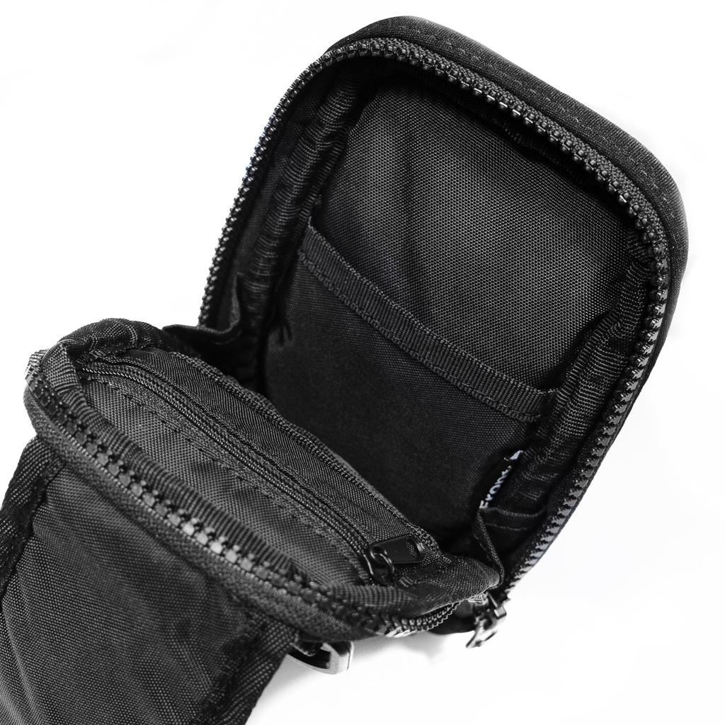 FRONT The Rook Mobile Pouch D421 - BLACK - M ♟ Túi điện thoại cao cấp FRONT D421 đen vải Neoprene