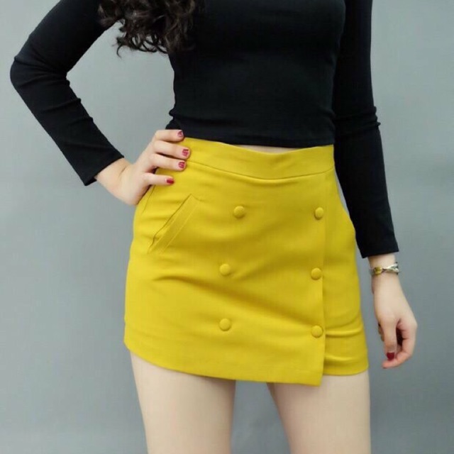 Quần váy 6 nút bọc chất đẹp kèm hình thật