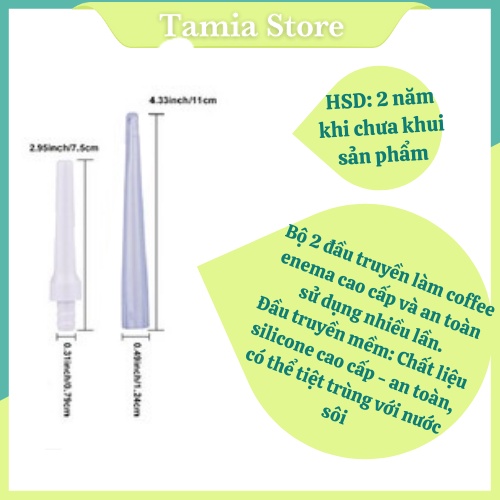 Cặp 2 Đầu Truyền Mềm Enema Silicone Sao Đất