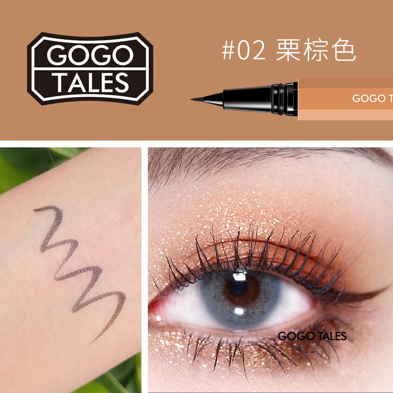 [GOGO TALES]Kẻ mắt GOGO TALES chống nước sắc nét siêu mảnh Slender Beckoning Eyeliner  3 màu GT211 | BigBuy360 - bigbuy360.vn