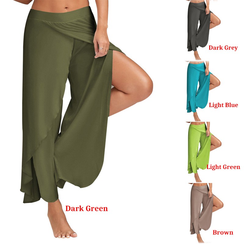 quần ống rộng Xẻ Tà Tập Yoga Cho Nữ | BigBuy360 - bigbuy360.vn