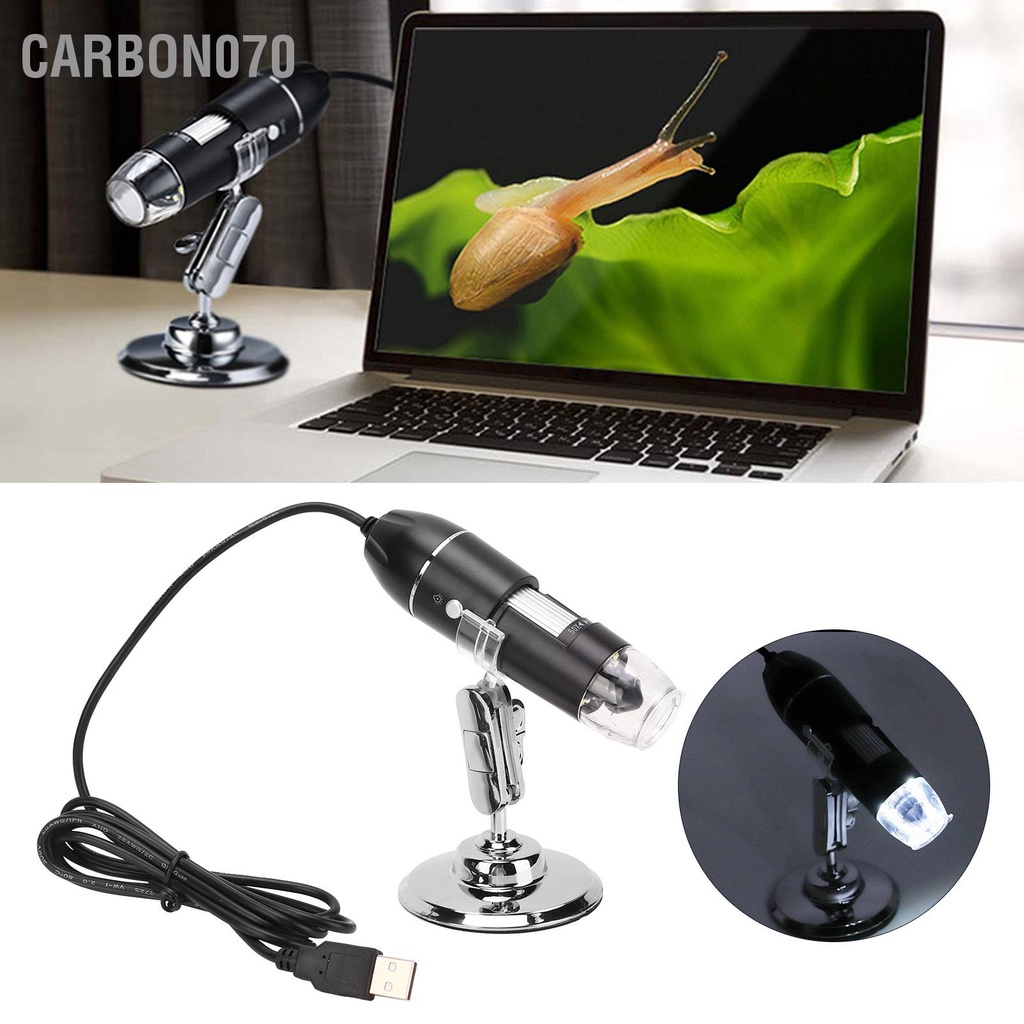 [Hàng Sẵn] Kính hiển vi điện tử Không Dây Cầm Tay USB Với 8 Đèn LED kèm giá đỡ linh hoạt tiện dụng【Carbon070】