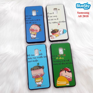 Ốp lưng Samsung A8 2018 viền dẻo dễ thương