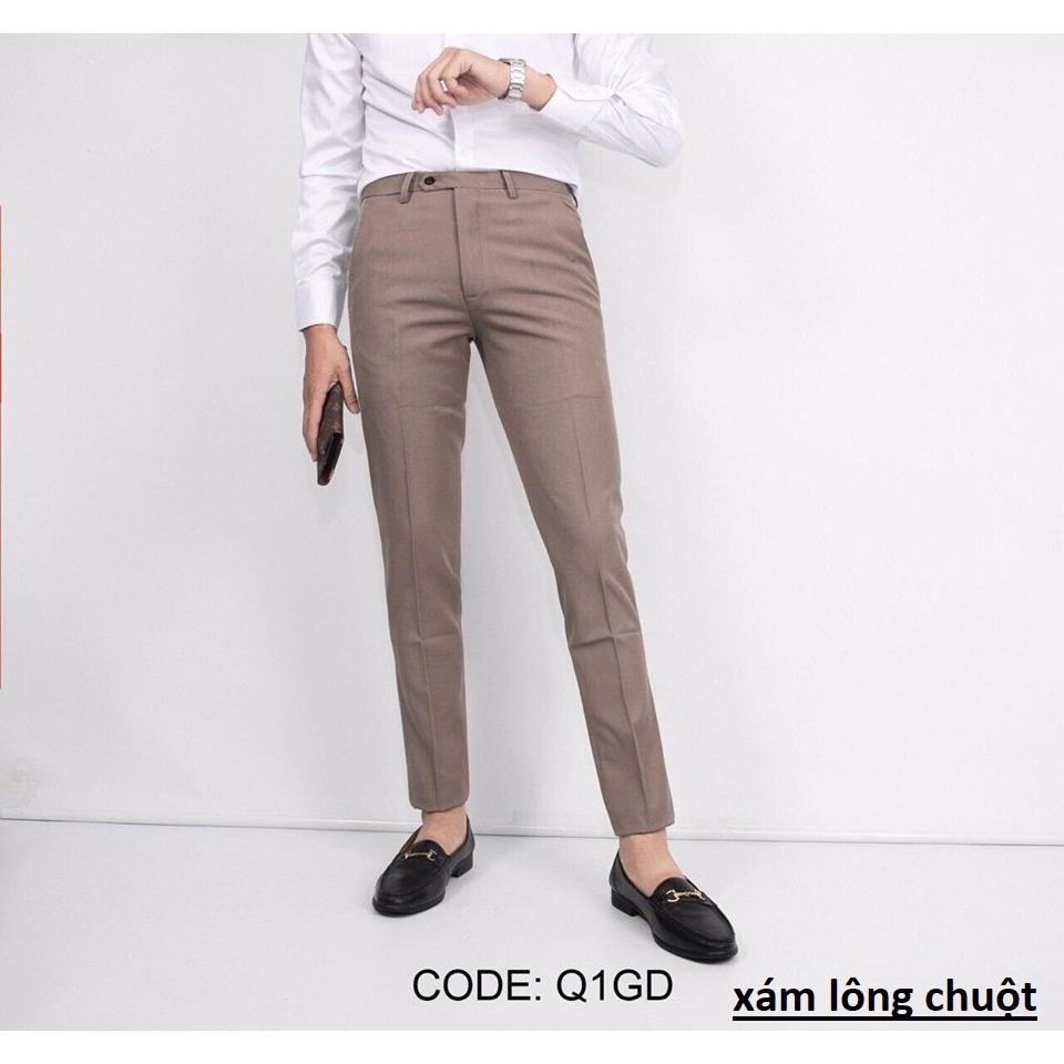 Quần âu, Quần Nam Ống Côn, Vải Không Nhăn Không Xù, Phong Cách Hàn Quốc- QA01 Trọng Tấn fashion | BigBuy360 - bigbuy360.vn