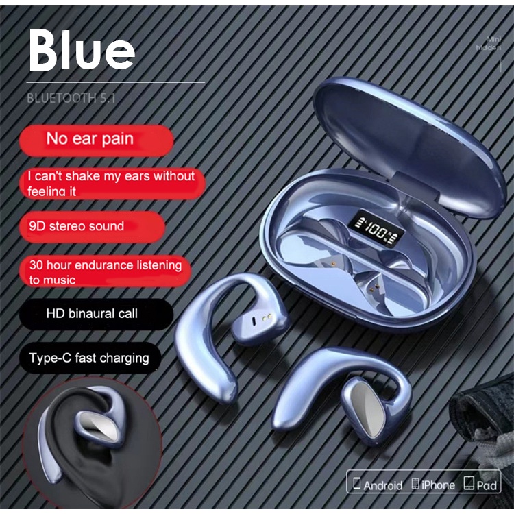 Tai Nghe Bluetooth Không Dây Tws 2023 S900, Tai Nghe Truyền Âm Qua Xương, Tai Nghe Thể Thao Chống Nước KKDURANT