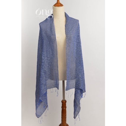 Khăn choàng cổ họa tiết hạt gạo -50%Silk 50% Cotton- Óng Silk - 80*180cm Nhuộm màu an toàn - Việt Nam