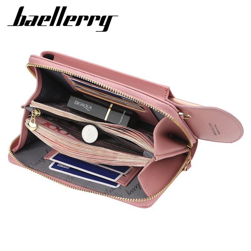 [FREESHIP, HỎA TỐC]túi ví đeo chéo Baellerry mẫu 1 mini dáng đứng, để vừa điện thoại smartphone, iphone - VI08591