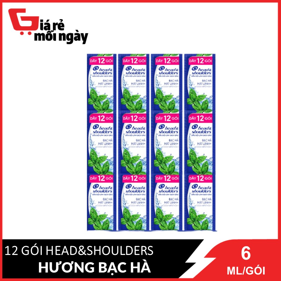 Dây Head&amp;Shoulders Bạc hà 12 gói