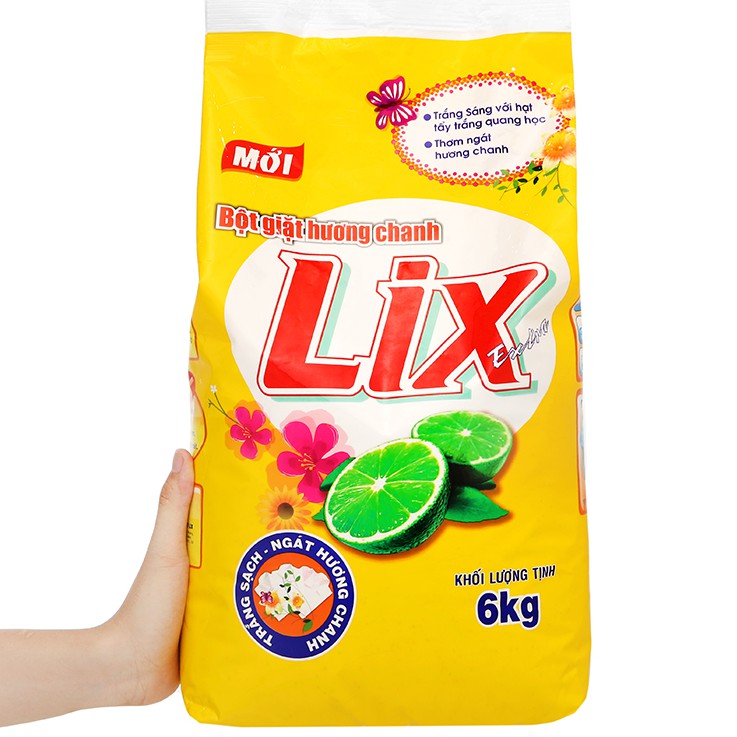 [SỈ] Bột giặt Lix 6kg gói lớn tiết kiệm