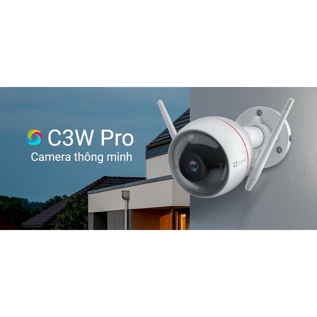 Camera IP Chính Hãng Ezviz C3W 2MP H265 (ColorNightVision Pro) CS-C3W-A0-3H2WFL, Chống Trộm - Có Màu