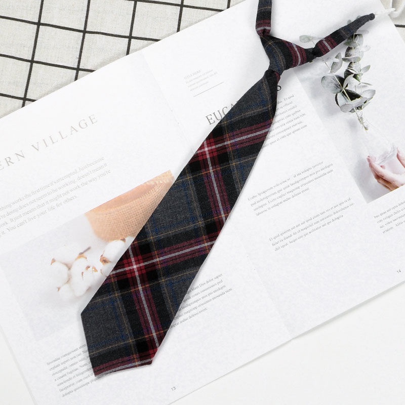 Cà Vạt Nhỏ Xinh Phối Khóa Kéo Cá Tính Cho Nam Nữ Kiểu Harajuku Nhật Bản