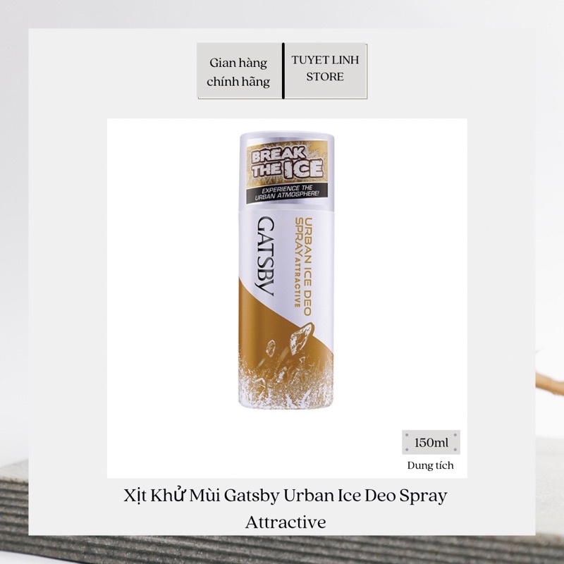 Xịt Khử Mùi Gatsby Hương Nồng Nàng Nam Tính Quyến Rũ Giữ Hương Lâu 150ml