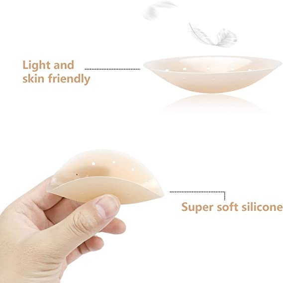 1 Cặp Miếng Dán Ngực Silicone Vô Hình Tái Sử Dụng Cho Nữ