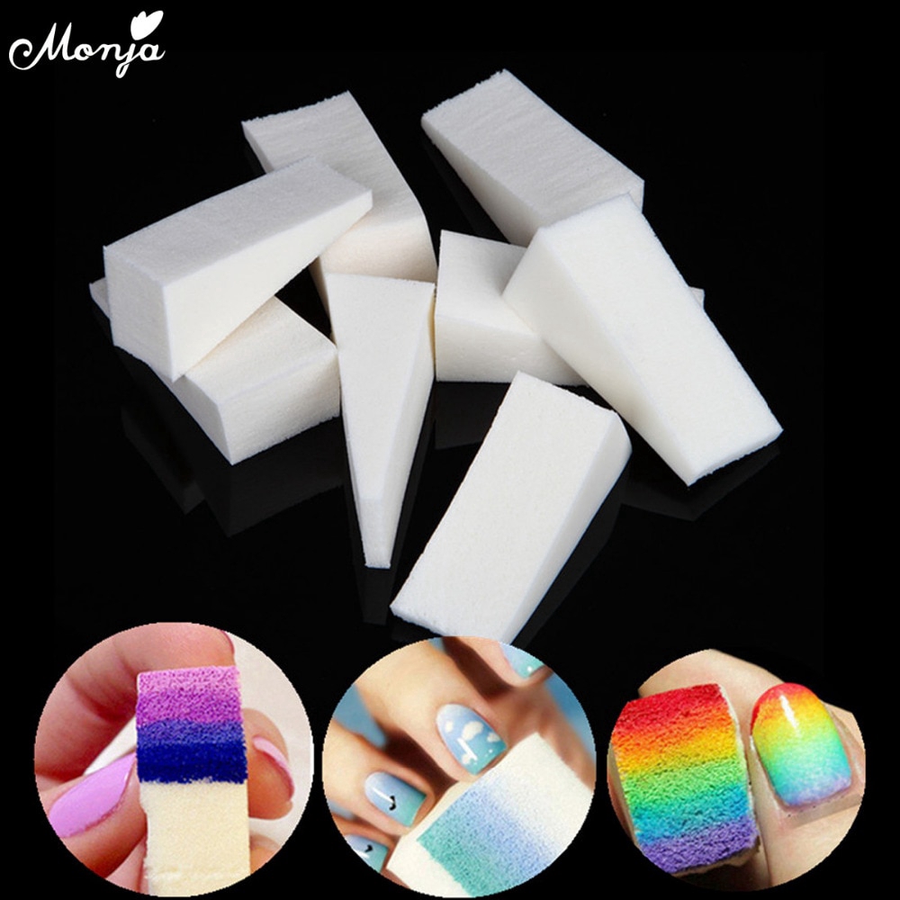 Monja Bộ 24 Miếng Mút Mềm Trang Trí Móng Tay