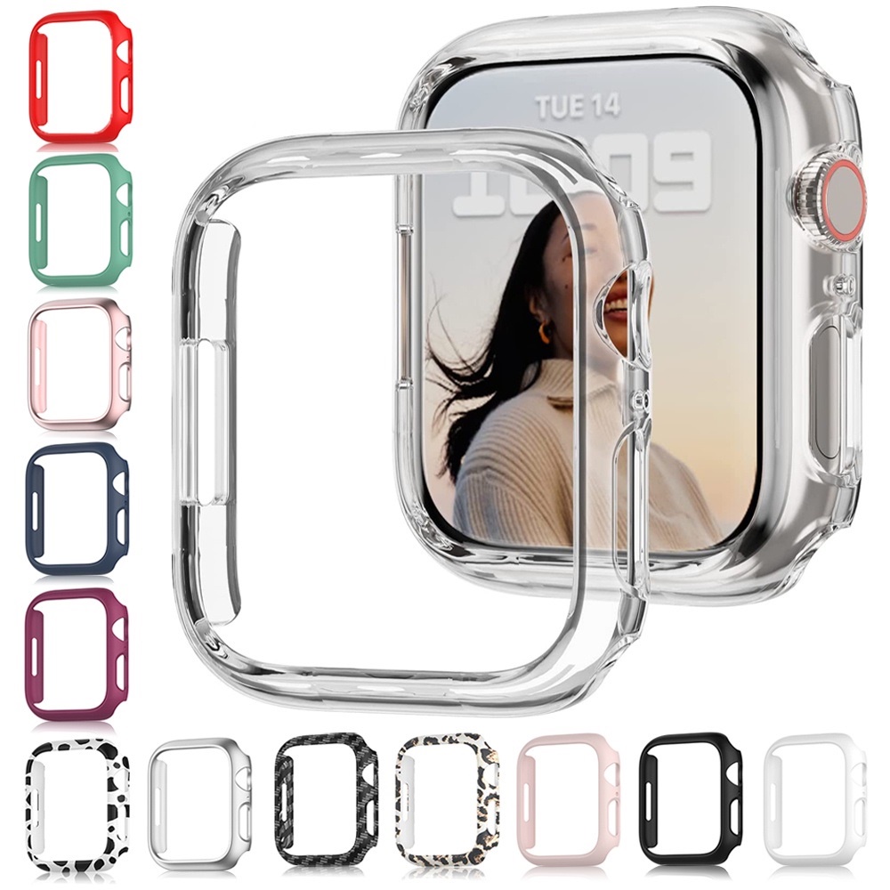 Ốp Bảo Vệ Máy Tính Bảng Bằng PC Cứng Siêu Nhẹ 45mm 41mm 44mm 40mm 42mm 38mm Cho Apple Watch 8 / 7 / SE / 6 / 5 / 4 / 3 / 2 / 1