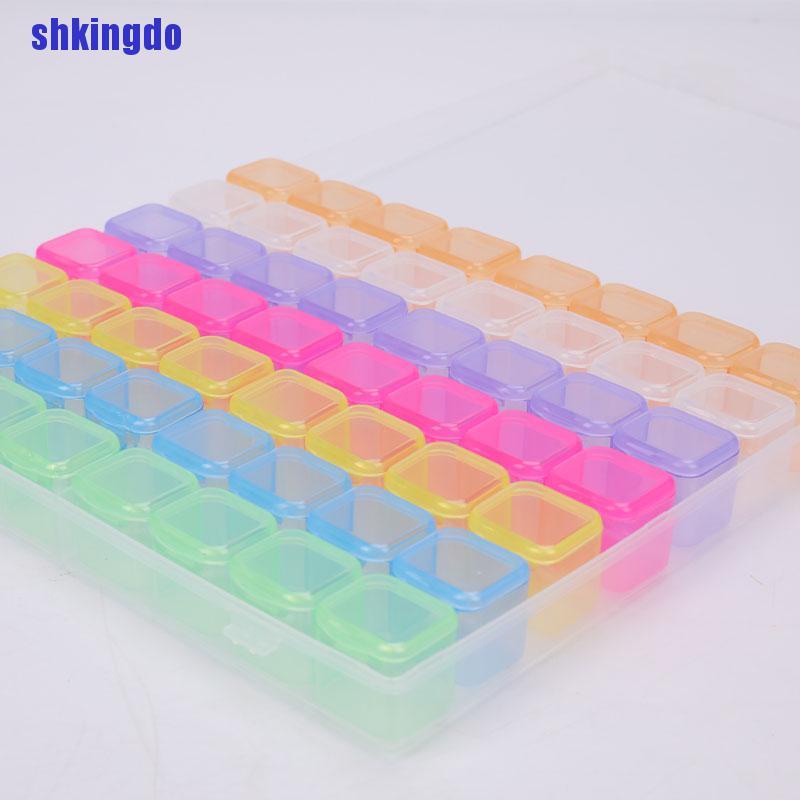 Hộp đựng phụ kiện thêu/làm tranh đính đá có 56 ngăn an toàn tiện dụng