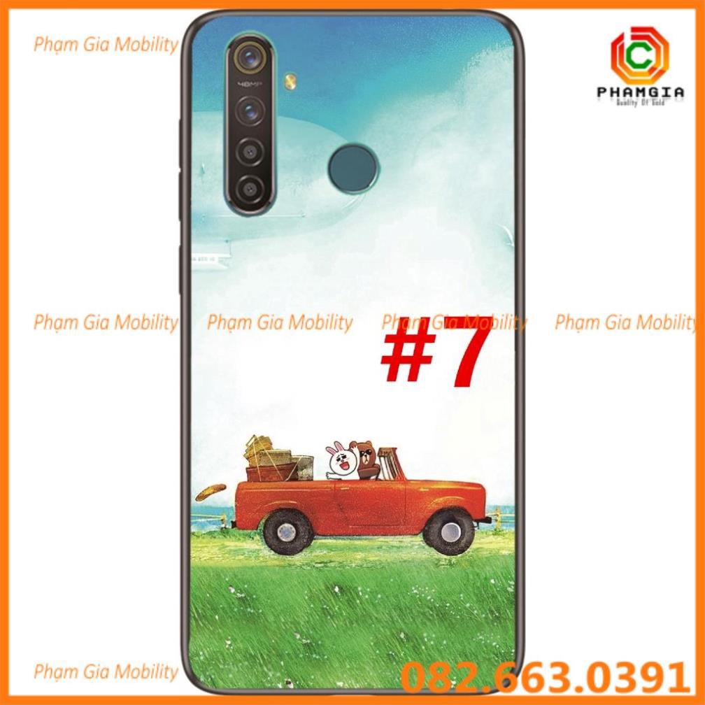 Ốp lưng kính chống xước hình đẹp Realme 5i / Realme 5S / Realme 5 Pro / Realme Q/ Realme C3