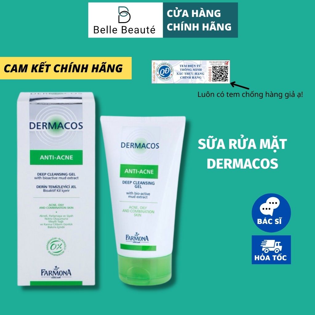 Sữa Rửa Mặt Farmona Dermacos Anti-Acne Deep Cleansing Gel 150ml