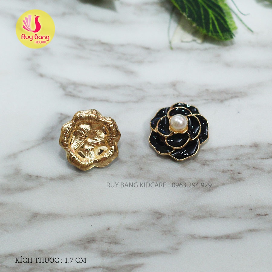 Charm mạ kim đính đá nguyên liệu dùng gắn bờm/cài đính đá, dây buộc tóc phong cách Hàn Quốc - link 5