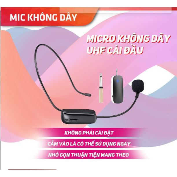 [ FREESHIP TOÀN QUỐC ] HX-006W MICRO KHÔNG DÂY CAO CẤP DÙNG CHO MỌI LOA TIỆN LỢI, MIC ĐEO TAI TRỢ GIẢNG, MICRO TRỢ GẢNG