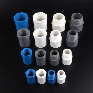 5pcs 1/2",3/4",1",1.2" pvc thread connectors 20/25/32/40mm water pipe pvc joints home garden irrigation pvc fittings