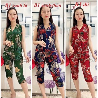 Bộ mặc nhà sát nách họa tiết cực đẹp