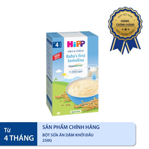 Bột ăn dặm HiPP dinh dưỡng cho bé 250g khởi đầu Mama Baby VN