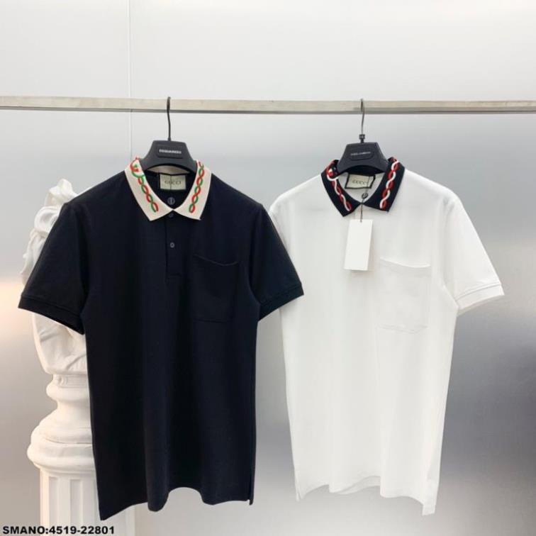 Áo Polo Nam Gucci Hình Thêu Kẻ Cổ Cực Đẹp - Áo Polo Gucci Nam Cao Cấp