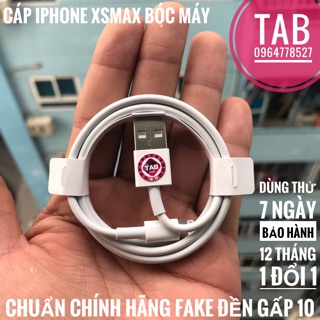 COMBO Củ iPad 10w + Cáp IPHONE X Bóc Máy( Tặng Hộp Đựng )-BS
