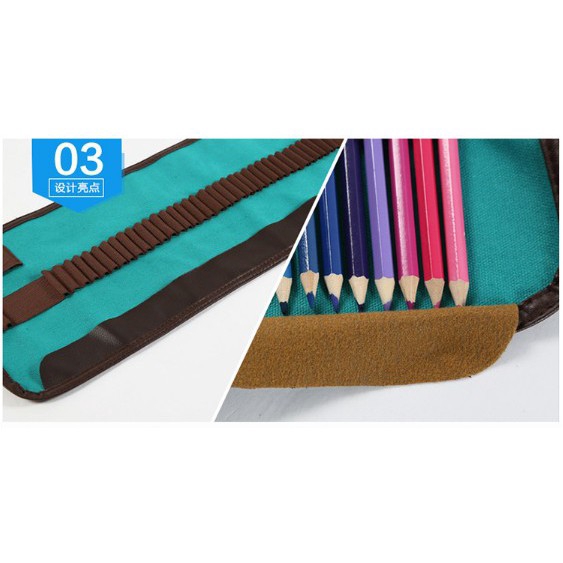 Túi đựng bút chì 36 lỗ có thể cuộn lại tiện dụng