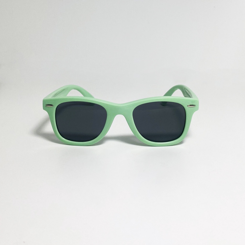 Kính mát trẻ em Jun Secret gọng nhựa dẻo chống gãy, tròng kính dáng vuông dễ thương dành cho bé trai và bé gái JS0023