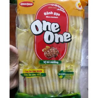 1 gói bánh gạo One One  vị bò nướng_ sản xuất tại Huế