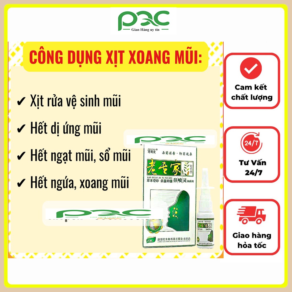 Xịt Xoang Jimingtang Nội Địa Trung - Hỗ Trợ Xoang Cấp Và Mãn Tính 20ml