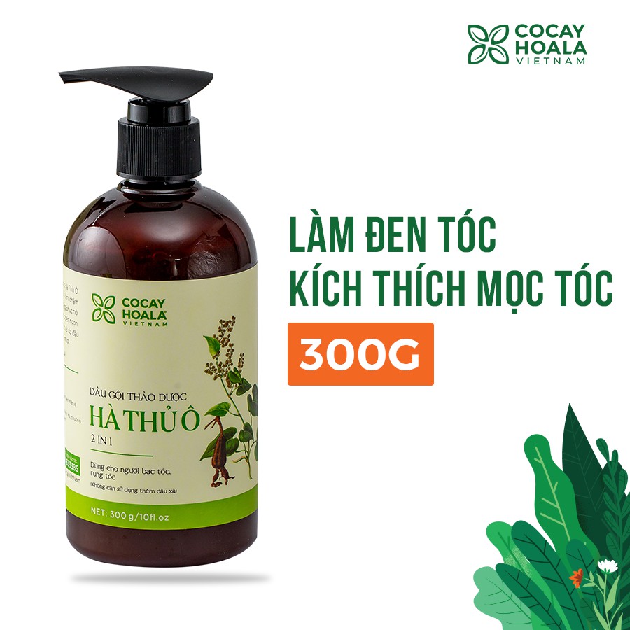 [SIÊU ƯU ĐÃI] Dầu gội thảo dược Hà Thủ Ô 2in1 Cocayhoala - Hỗ trợ làm đen tóc, phục hồi tóc hư tổn, giảm rụng tóc tốt