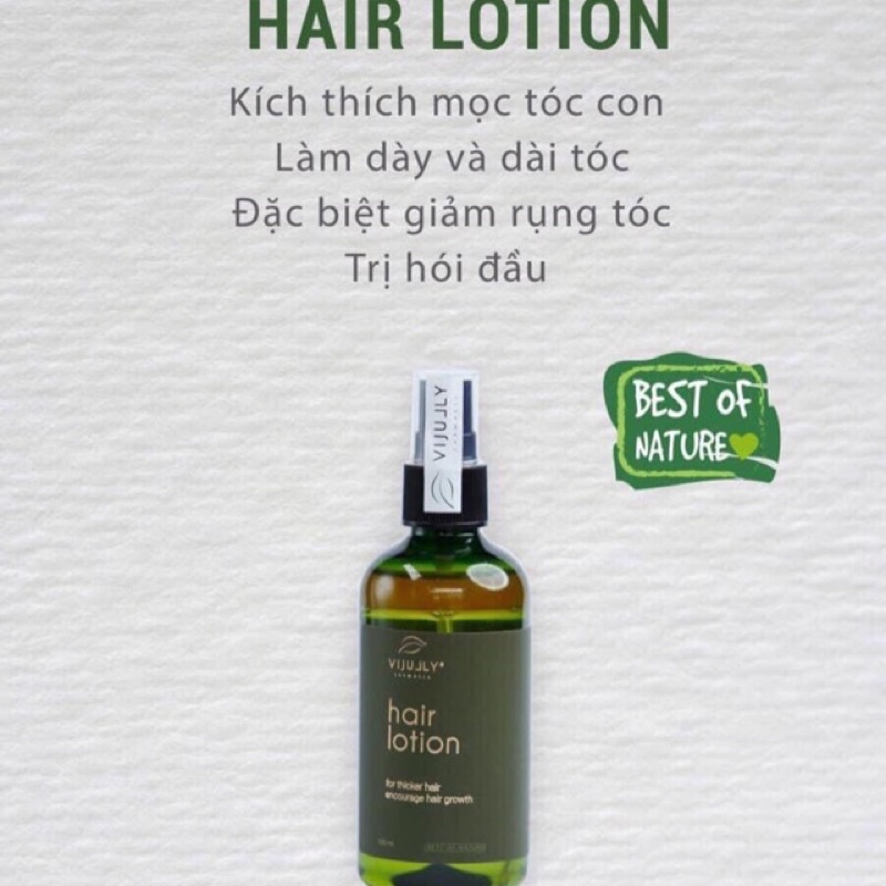 xịt tinh chất  vỏ bưởi hairlotion vijujly  100mlnchai nhựa màu xanh  ngăn rụng tóc và kích thích mọc tóc con làm dầy tóc