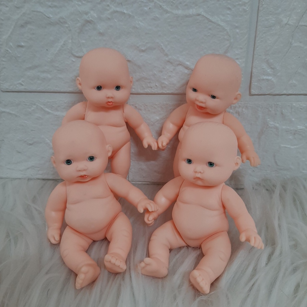 Búp Bê Tái Sinh 12 Cm = 5 Inch Nhựa Mềm Silicon Mềm Vinyl Reborn Baby Doll Em Bé Sơ Sinh Biểu cảm sống động như