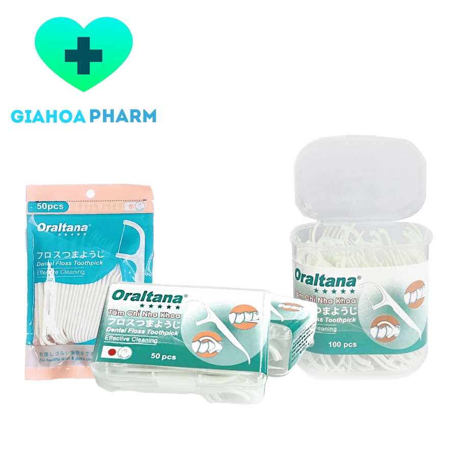 Tăm chỉ nha khoa Oraltana / Oral Tana   - Vệ sinh kẽ / xỉa, sạch răng miệng lợi, hương bạc hà thơm mát