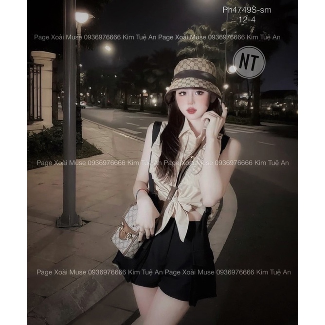 Mũ bucket gucci đai da mai phương bùi