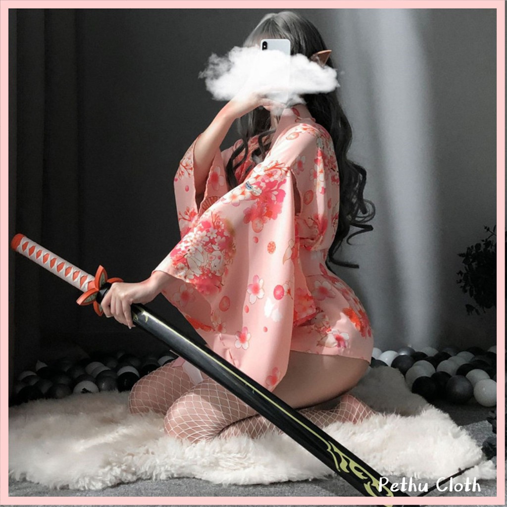 （Q1,HCM)❤️ kimono Sexy❤️Nhật bản ngủ Đồ lót định hình bộ Quần lót nữ--không Socks Freesize 40-65kg--003 | BigBuy360 - bigbuy360.vn