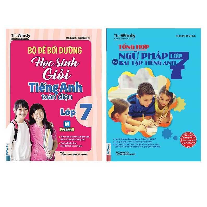 Combo Sách - Tổng hợp ngữ pháp và bài tập tiếng anh + Bộ đề bồi dưỡng học sinh giỏi tiếng Anh toàn diên lớp 7(Tái Bản)