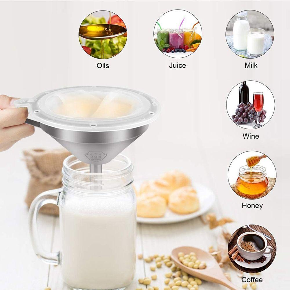 Phễu Lọc Dầu Bằng Thép Không Gỉ Tiện Dụng Cho Nhà Bếp